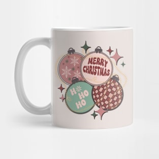 Retro Christmas Gift  Ornaments Ho Ho Ho Snowflakes Mug